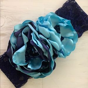 Navy/Aqua Headband